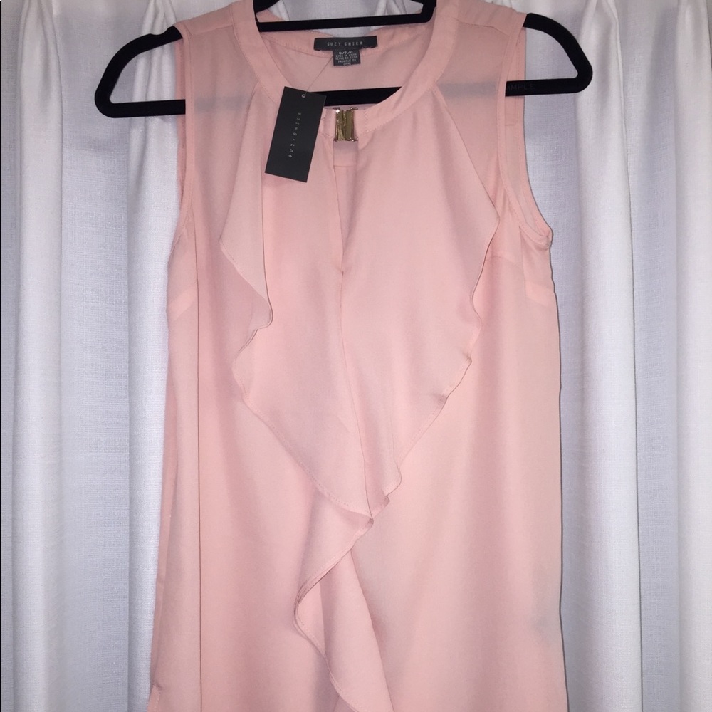 NEW WITH TAGS pink tank top blouse